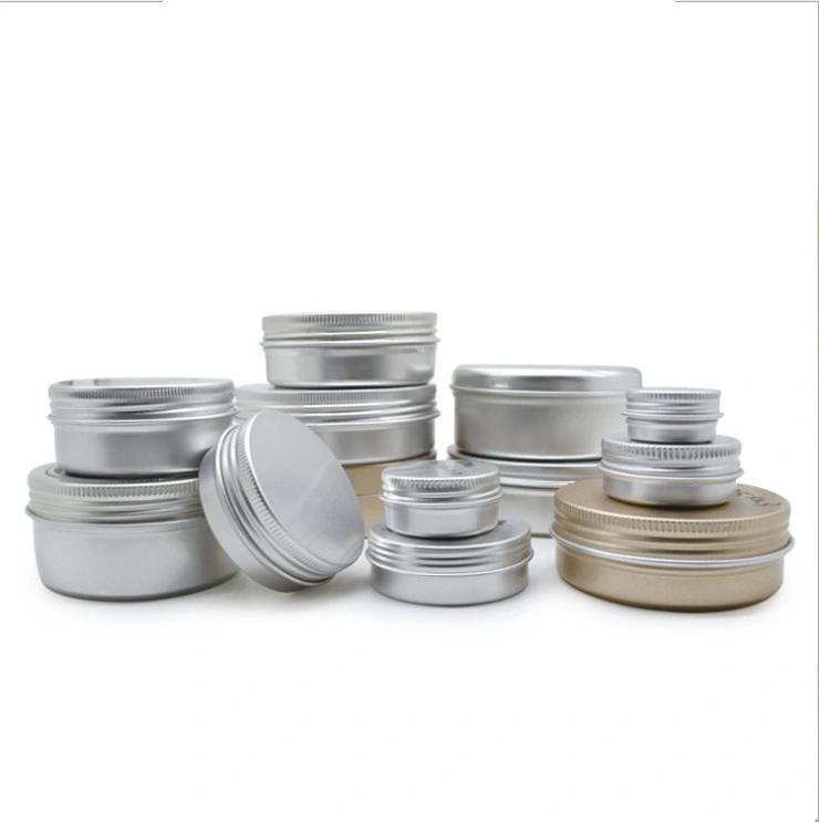 Custom Lip Balm Empty Eye Shadow Metal Tins Container Aluminum Cream Cosmetic Jar with Aluminum Lid