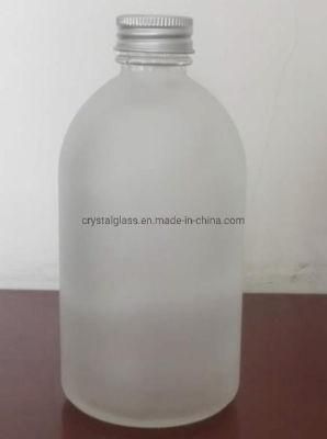 Frosted Round Style Frankincenes Water Glass Bottle with Aluminium Cap 9oz 12oz