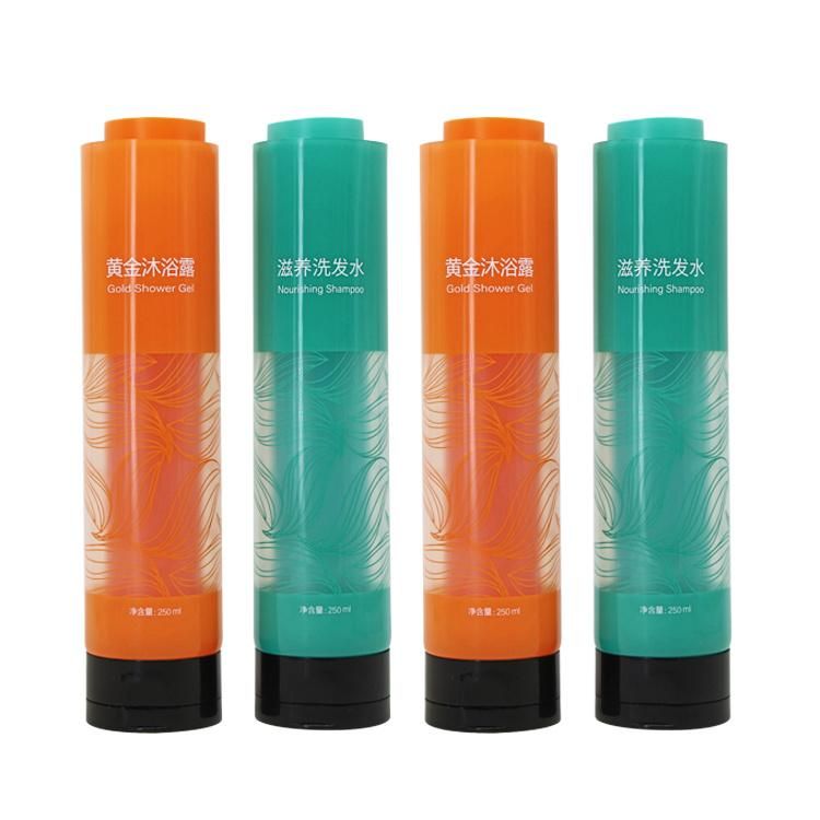 250ml Large-Capacity Affordable Letter Transparent Tube Orange Inner Tube Black Flip Cover Tube