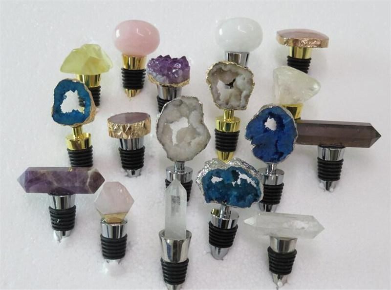 Factory Direct Sale Natural Crystal Stone Wine Stopper High-End Light Luxury Wine Bottle Stopper Sealing Stopper