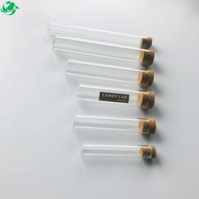 Good Sealed 120mm Flat Bottom Glass Test Tube with Cork Top for Dried Flower Tea Spice Vanilla