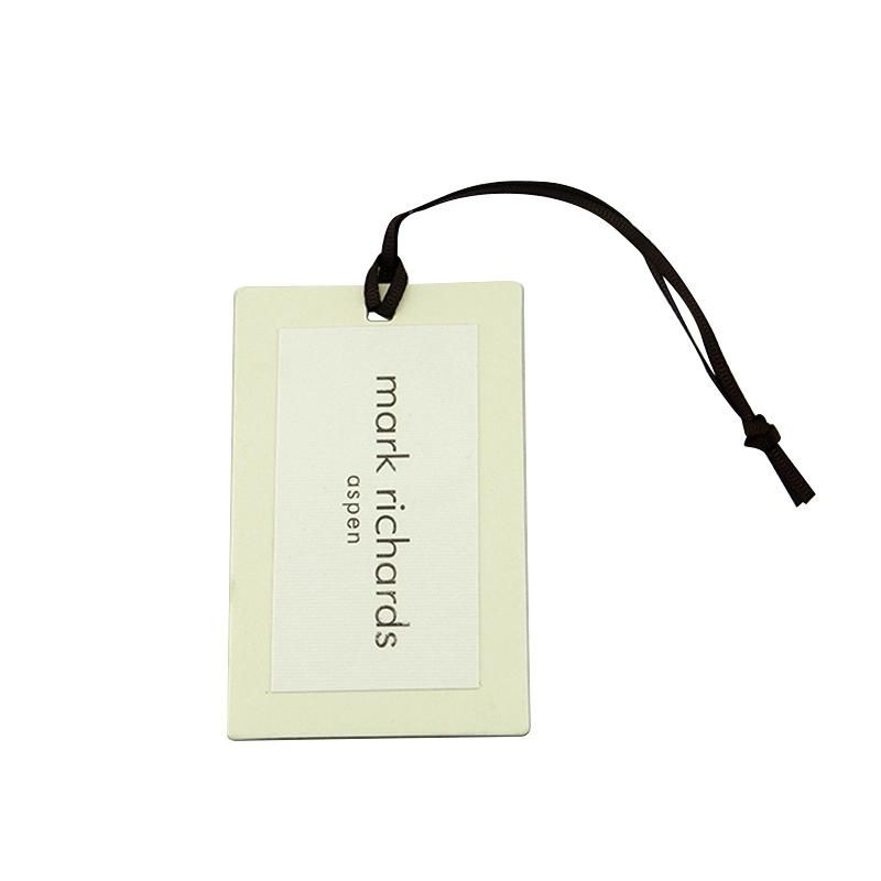 Custom High Quality Ruched Threaded Paper Hang Tag