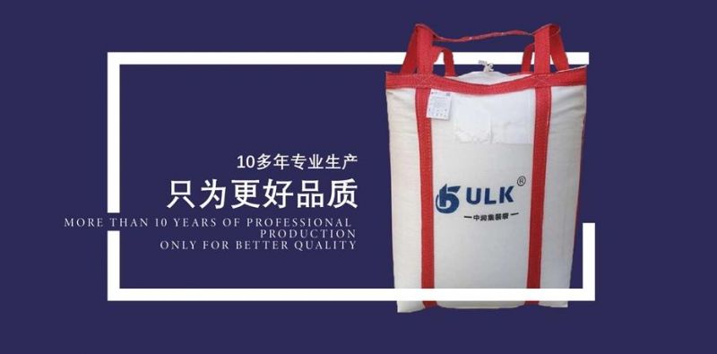 Jumbo Bag 2022 New Bulk Bag, One Tonne Bag with Printing, Top Full Open Bag 5: 1 Safety Factor