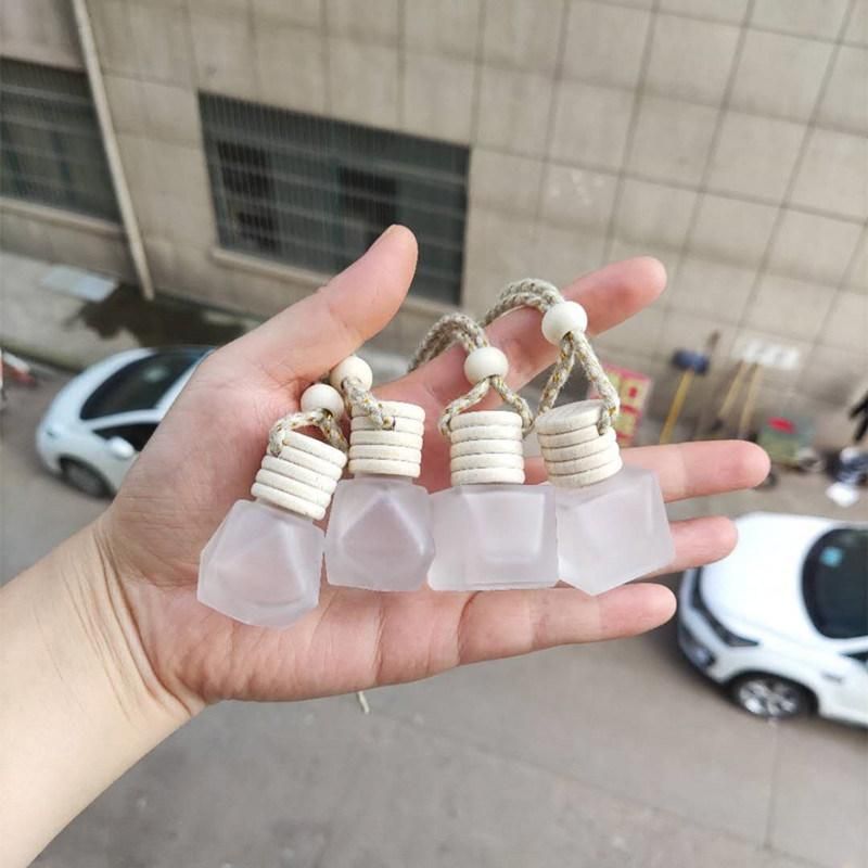 6ml Wholesale Car Air Freshener Hanging Glass Pendant Car Perfume Diffuser Bottle for Essential Oils Fragrance Ornament Interior