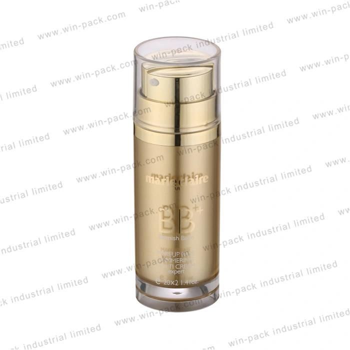 Custom Plastic Lotion Double Chamber Bottle Cosmetic for Skincare 20ml 40ml 60ml Plastic Elegant Lotion Double Chamber Bottle