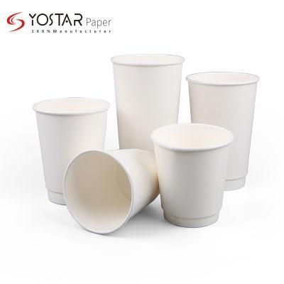 Compostable Paper Cups Takeaway Eco Coffee Paper Mugs with Lid