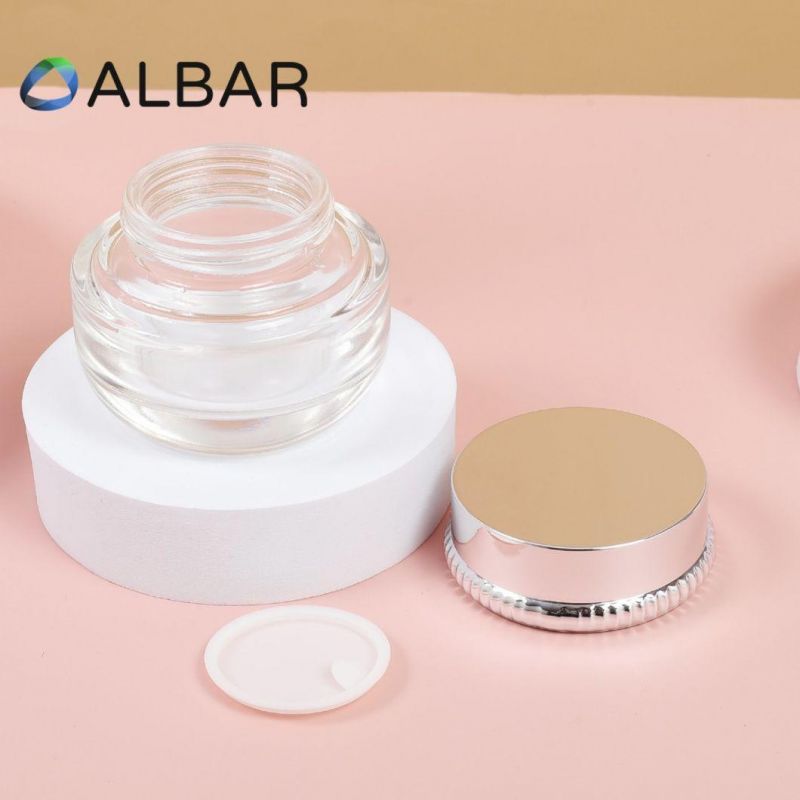 Silver Cap Screw Neck Transparent Cosmetics Glass Bottles for Attar Fragrance