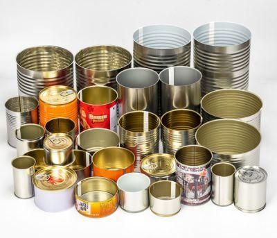 Empty 3PC Round Metal Tin Can for Juice