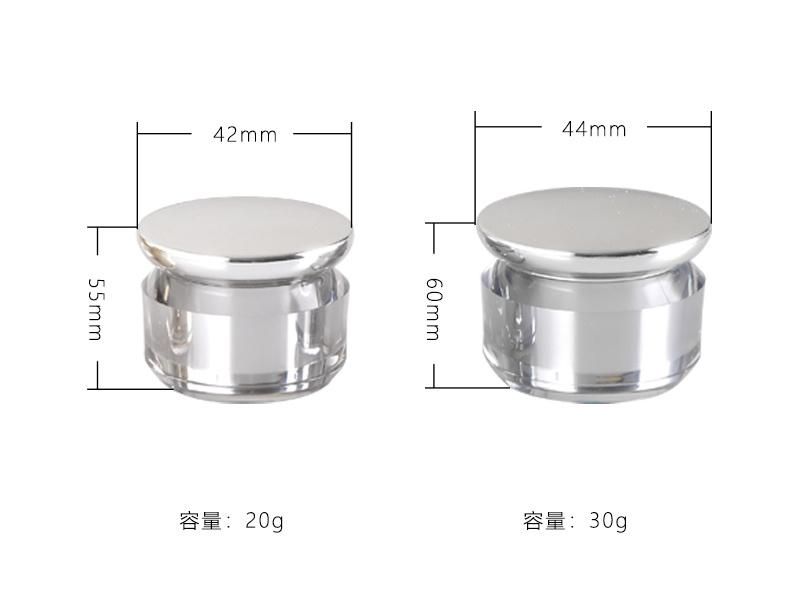 Manufacturer Packaging Custom Skincare Packaging White Plastic Cosmetic Container Cream Jar with Screw Cap