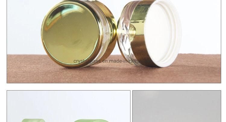 Empty Glass Green Lotion Pump Bottle for Face Cleaner