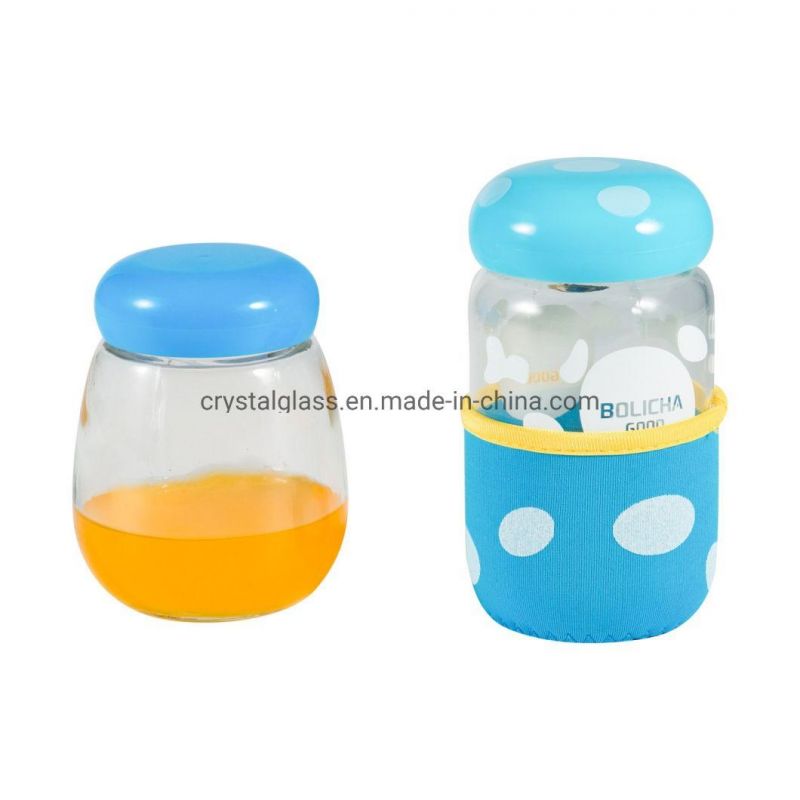 500ml Colorful Frosted Glass Mineral Water Bottle for Milk Juice