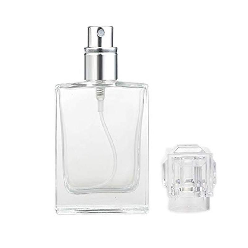 30ml Clear Glass Square Perfume Bottle