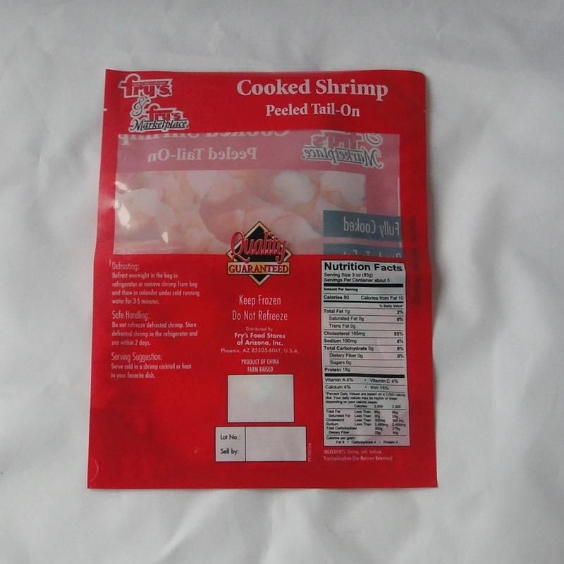 Plastic Bag Three Side Seal Pouch Frozen Seafood Packaging Bag