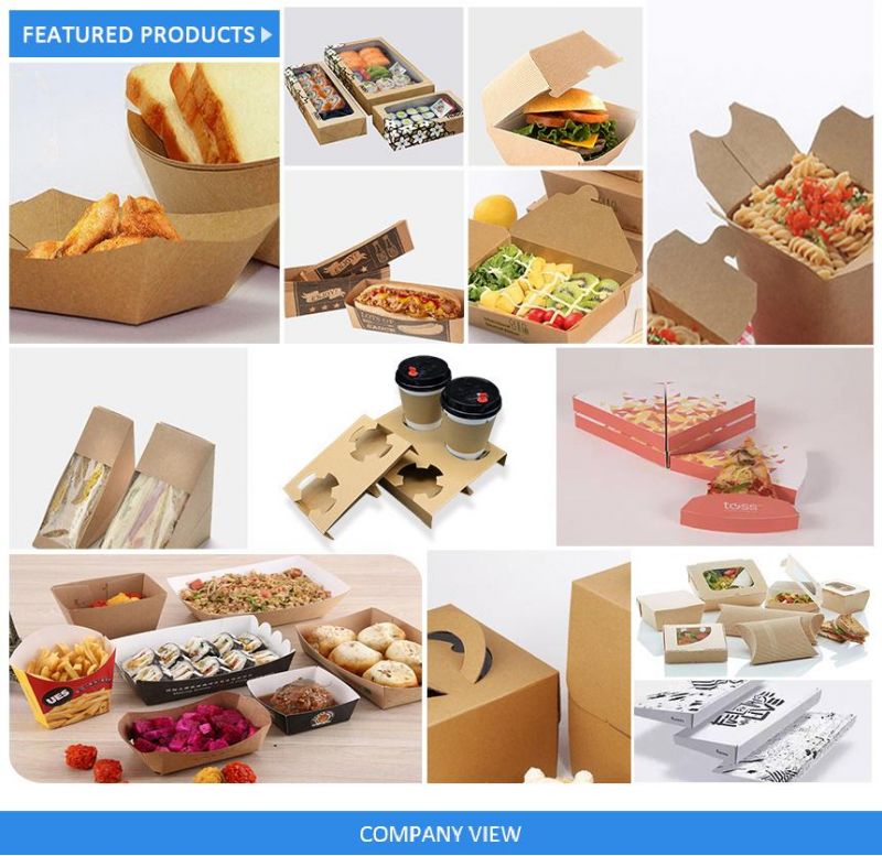 Hiqh Quality Biodegradable Corrugated Paper Box for Hamburger Packing