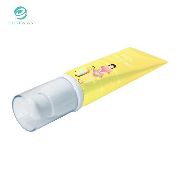 Eco Friendly Diameter 30cm Empty 50ml Soft Airless Pump Cosmetic Cream Packaging Round Tubes