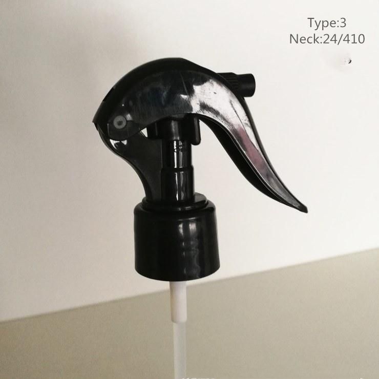 250ml Black Square Pet Plastic Bottle with Mini Trigger Spray