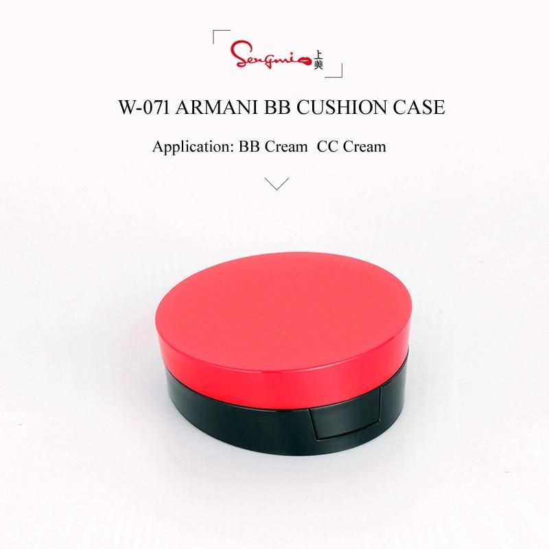 Factory Supply Luxury Red Color Round Bb Cream Case Air Cushion Case Foundation Case