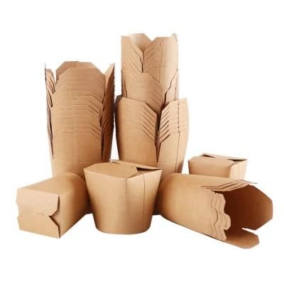 Compostable Fast Food Take out Box Kraft Paper Sandwich Box with PLA Window