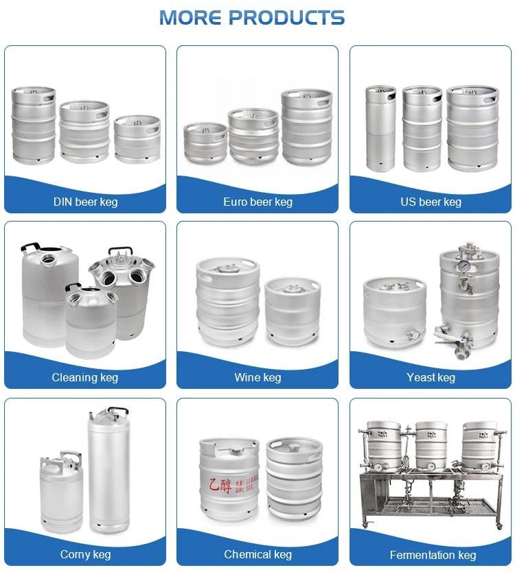 Stainless Steel 304 Cleaning Can with Two Spears Bar Accessories Brewing Keg Beer Line Cleaning Keg Distributor