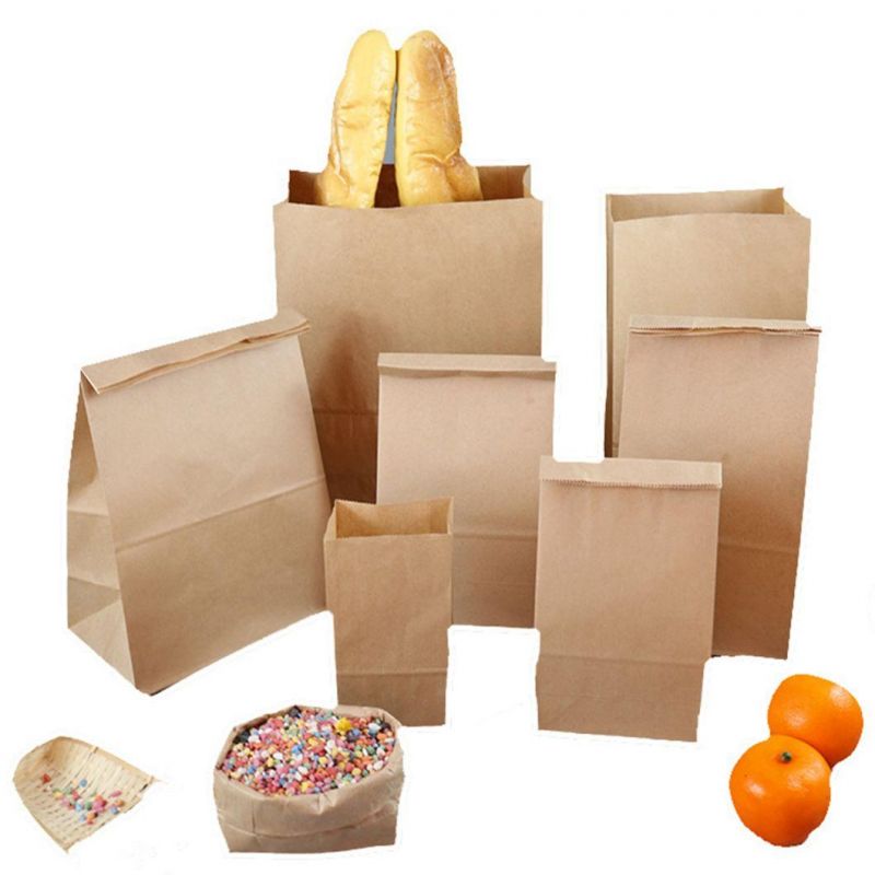 Food Packaging Bag Square Paper Bag for Fried Chicken Block/Compost Bag