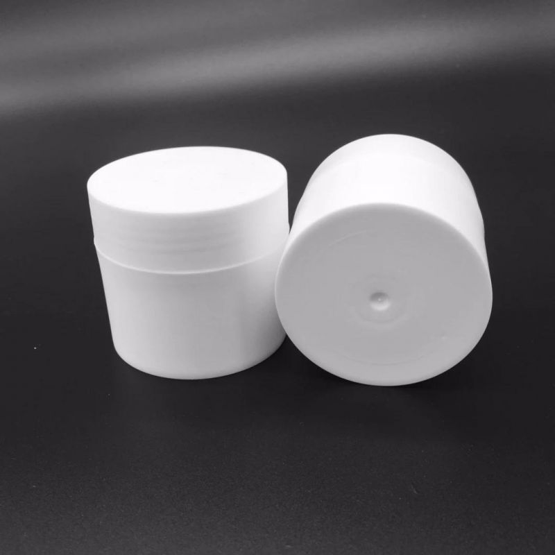 50g Whiite Double Wall Plastic PP Jar Cosmetic Packaging Jar