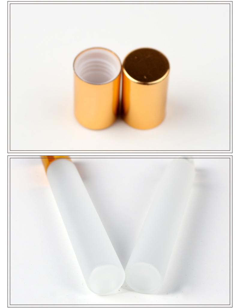 10ml Glass Roll-on Bottles with Steel / Glass Roller Balls Amber Frosted Transparent Essential Oil Roller Bottles