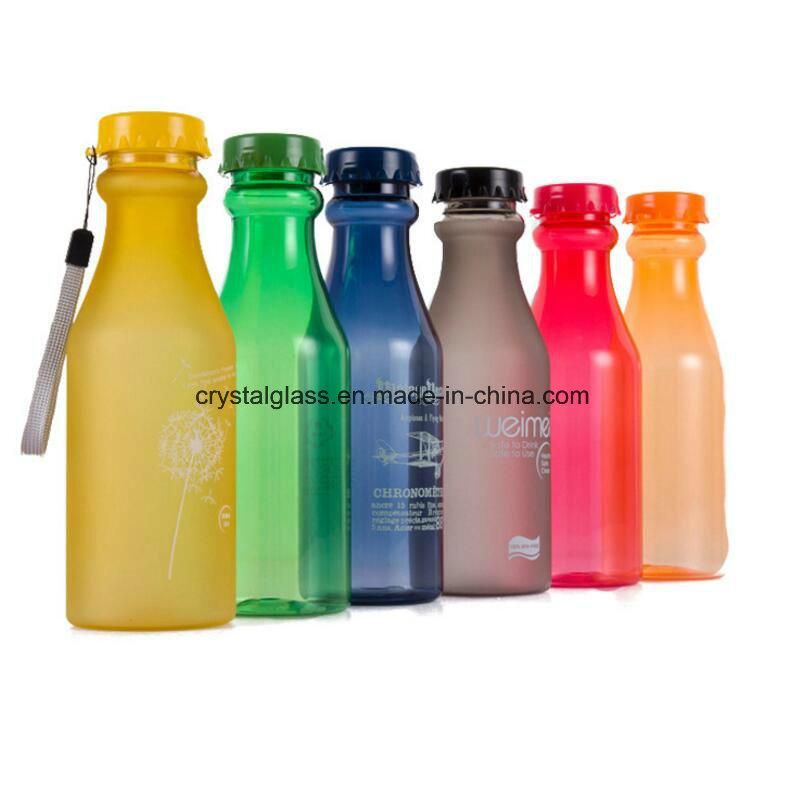 300ml 500ml Customize as/PC Plastic Drinking Water Bottle with Stainless Steel Cap