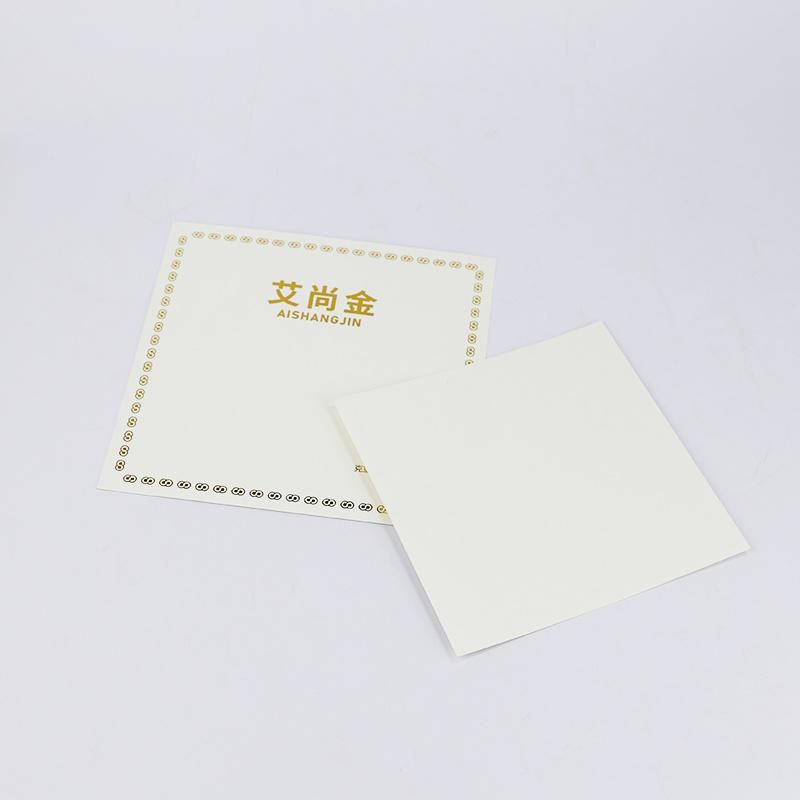 High Quality Gold Foil Logo Coated Paper Display Card Tag