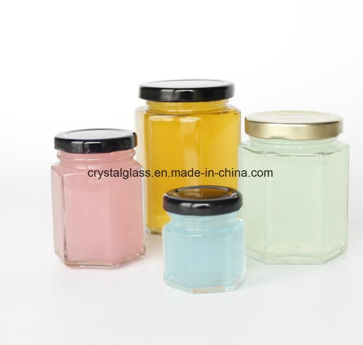 4oz 8oz 12oz 16oz Flint Glass Jelly Jam Round Eco Mason Glass Jar with Silver Lid
