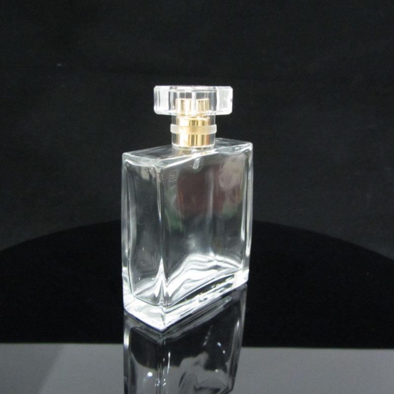 Empty Thick Bottom Perfume Spray Bottle with Shiny Clear Cap