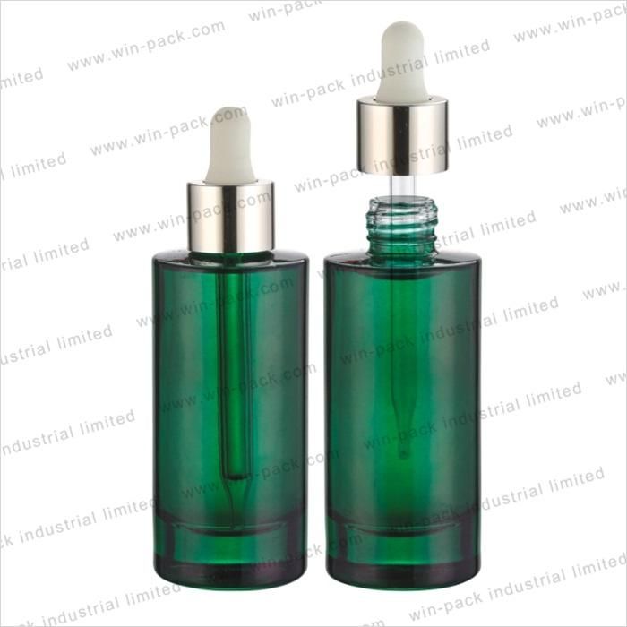 Demei Win-Pack 50ml Custom Green Color Thick Bottom Glass Bottle with Dropper