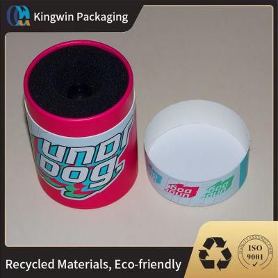 Eco-Friendly Special Custom Printed Round Kraft Paper Tube Gift Box Packaging with Lid