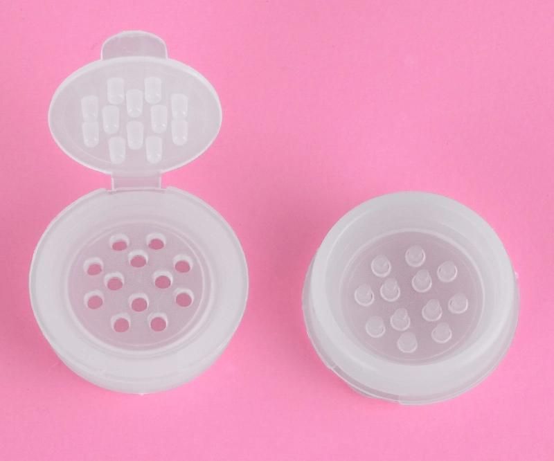 10g New Design Elegant Clear Base Golden Round Loose Powder Eyeshadow Case for Cosmetic Packaging