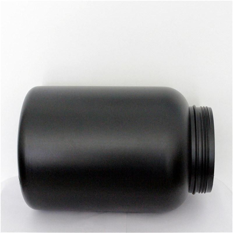 Customized UV Black 1L 2L 3L HDPE Plastic Protein Powder Container