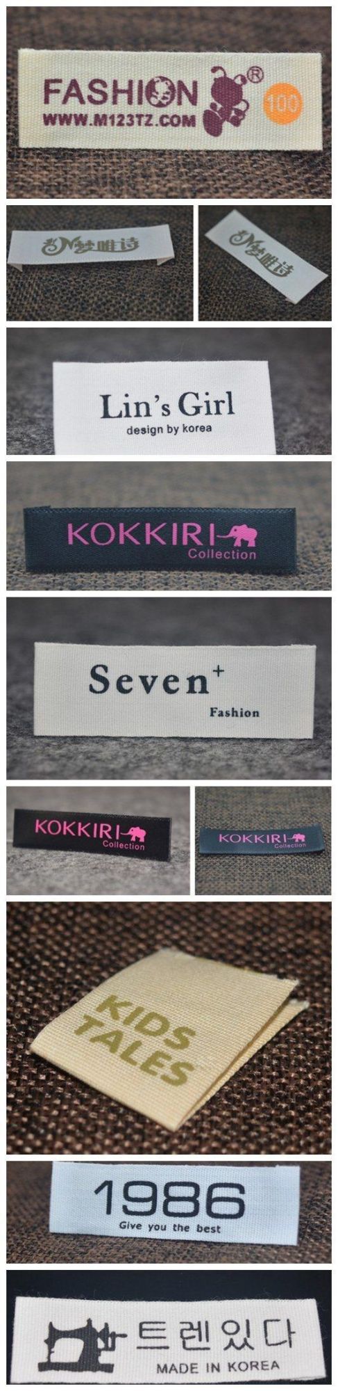 Large Size End Folding Multicolor Custom Brand Woven Clothing Label