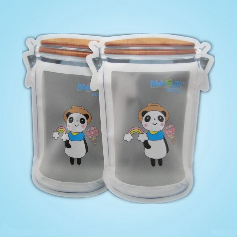 Glass Jar Bottle Shaped Pouch for Food Juice