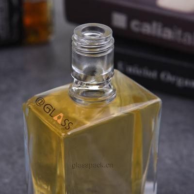 Square Glass Vodka Bottle, Whisky Bottle, Beverage Bottle