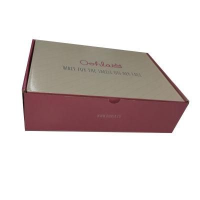 Accept Custom Cute Pink Color Printed Corrugated Packaging Box