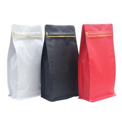 Aluminum Foil Block Bottom Coffee Bag with Valve &amp; Tin Tie