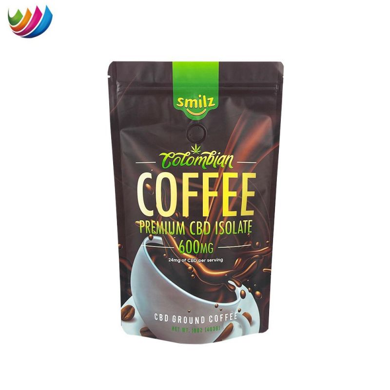 Wholesale Plastic Stand up Pouch Coffee Packaging Bag with Valve