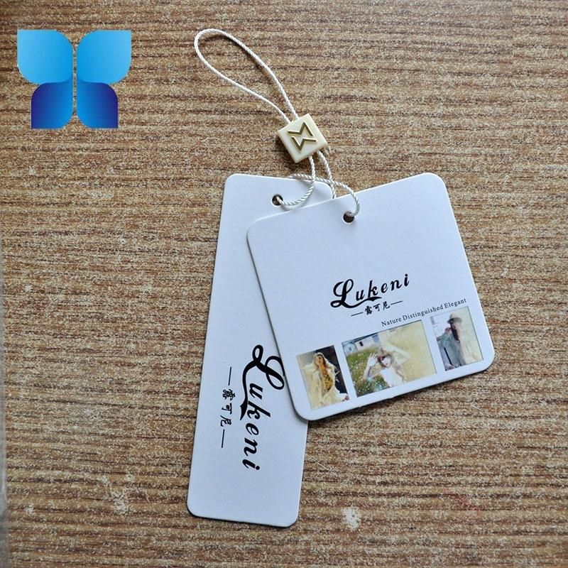 Black Paper One Side Printing Hang Tag Products for Clothing