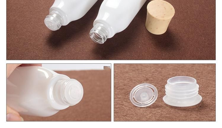 White Colored Glass Lotion Bottle 40ml 100ml 120ml