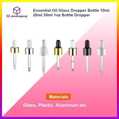 Essential Oil Glass Dropper Bottle 10ml 20ml 30ml 1oz Bottle Dropper
