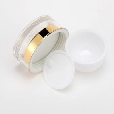 20g 30g 50g Empty White Acrylic Cream Jar with Clear Lid for Skin Care