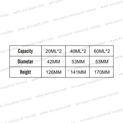 High Quality Customize Design Double Chamber Airless Bottle 120ml