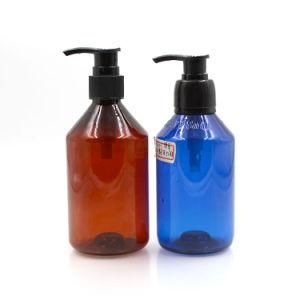 250ml 300ml Round Body Wash Conditioner Pet Plastic Shampoo Bottle