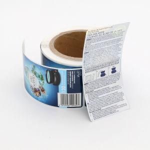 Custom Logo Bar Code and Print Self Adhesive Paper Sticker Label with Foil Stamping and Glossy Laminating