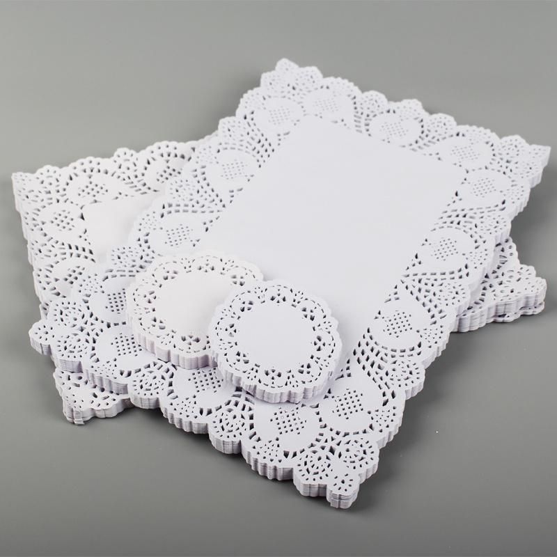 Factory Cheap Price Eco-Friendly Lace Paper Doily / Oval Doyley/ Disposable Cake Paper