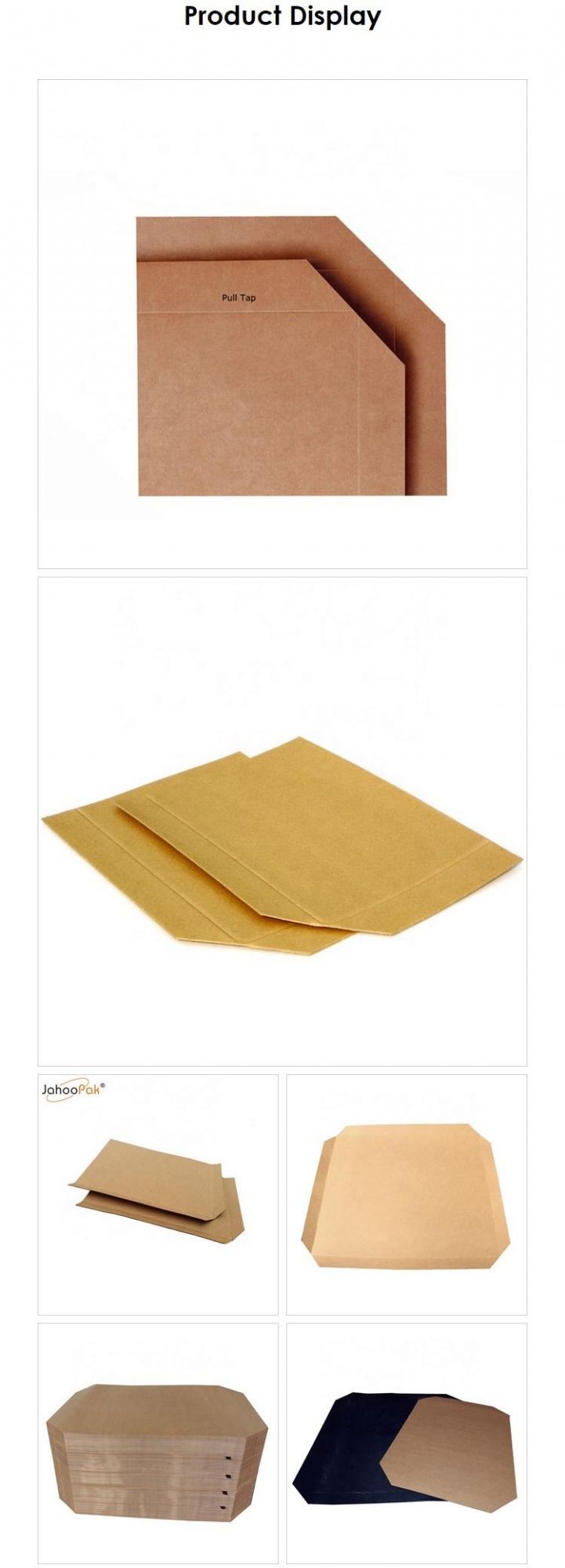 100% Recyclable Replace Pallet with Lips Kraft Paper Slip Sheet for Push Pull Machine