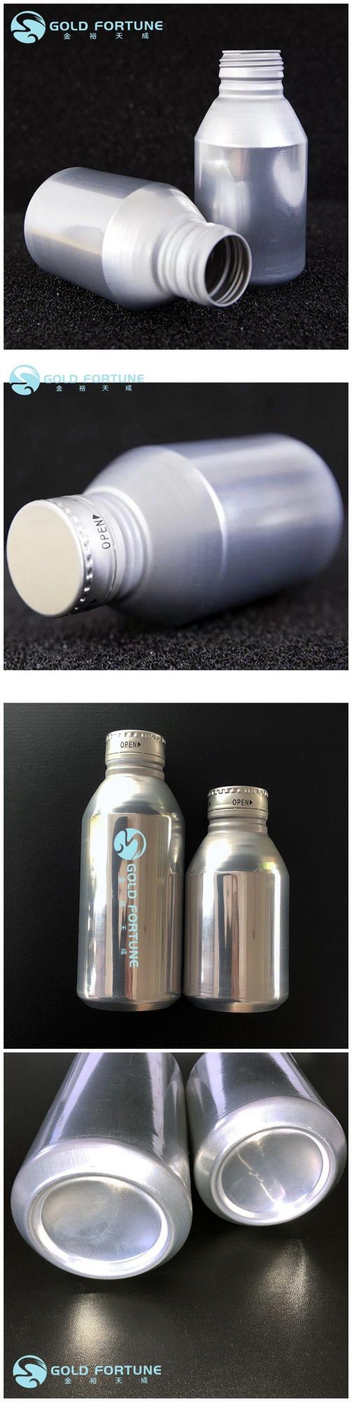 Empty Aluminum Beverage Can Bottle with Screw Lid for Tea